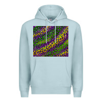 Blue Mist mardi gras leopard background Premium Hoodie - RanaPortraitStore