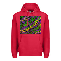 Cardinal mardi gras leopard background Premium Hoodie - RanaPortraitStore