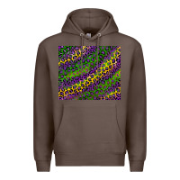 Coffee mardi gras leopard background Premium Hoodie - RanaPortraitStore