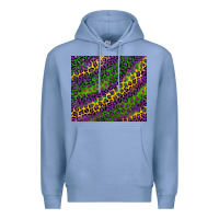 Colony Blue mardi gras leopard background Premium Hoodie - RanaPortraitStore