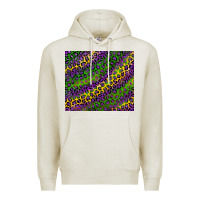 Oatmeal Heather mardi gras leopard background Premium Hoodie - RanaPortraitStore