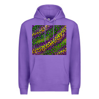 Purple mardi gras leopard background Premium Hoodie - RanaPortraitStore