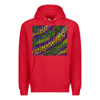 Red mardi gras leopard background Premium Hoodie - RanaPortraitStore