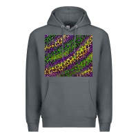 Rock mardi gras leopard background Premium Hoodie - RanaPortraitStore