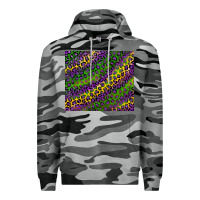 Slate Camo mardi gras leopard background Premium Hoodie - RanaPortraitStore