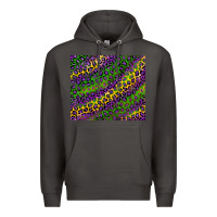 Smoke mardi gras leopard background Premium Hoodie - RanaPortraitStore