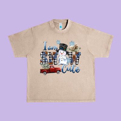 I Am Snow Cute Urban Heavy Tee Designed By Fadigitalartstudio