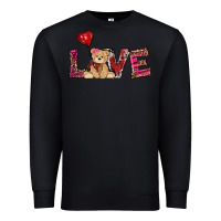 Black valentines day tedybear love Premium Sweatshirt - RanaPortraitStore
