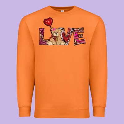 Valentines Day Tedybear Love Premium Sweatshirt Designed By Ranaportraitstore