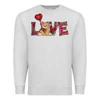 Dove Grey valentines day tedybear love Premium Sweatshirt - RanaPortraitStore