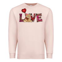 Pale Pink valentines day tedybear love Premium Sweatshirt - RanaPortraitStore