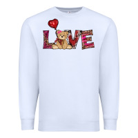 White valentines day tedybear love Premium Sweatshirt - RanaPortraitStore