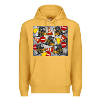 Mustard forklift tumbler Premium Hoodie - Artiststas
