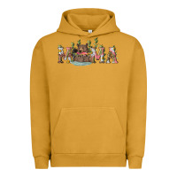 Pigment Peanut Butter Mama with bear and daisy Urban Hoodie - RanaPortraitStore