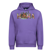 Tulip Mama with bear and daisy Urban Hoodie - RanaPortraitStore