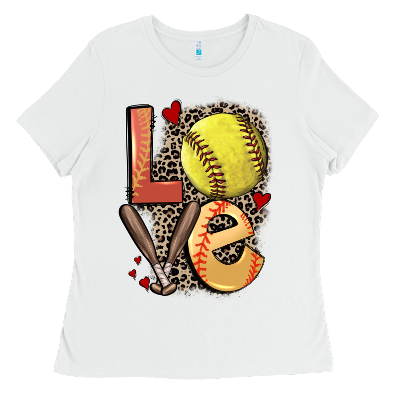 Love Softball Ladies Tee by FaDigitalArtStudio | Teevron