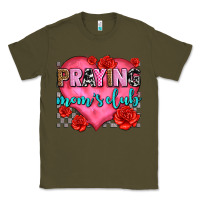 Army Green praying moms club olivia Classic Tee - OliviaCreatesArt