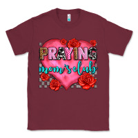 Burgundy praying moms club olivia Classic Tee - OliviaCreatesArt