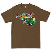 Cacao Maryland Map Sunflower Cactus Serape Premium Tee - RanaPortraitStore