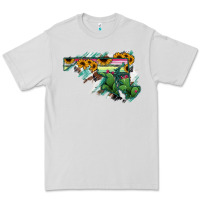 Dove Grey Maryland Map Sunflower Cactus Serape Premium Tee - RanaPortraitStore