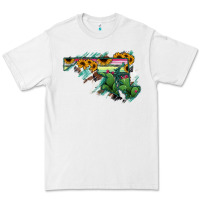 White Maryland Map Sunflower Cactus Serape Premium Tee - RanaPortraitStore
