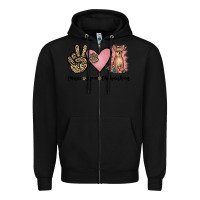 Black peace love chihuahua Zipper Hoodie - JahusDesignShop