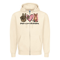 Sandshell peace love chihuahua Zipper Hoodie - JahusDesignShop