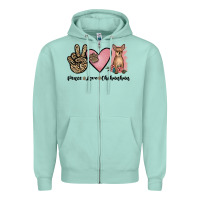 Seafoam peace love chihuahua Zipper Hoodie - JahusDesignShop