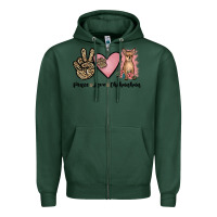 Sports Green peace love chihuahua Zipper Hoodie - JahusDesignShop