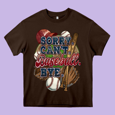 Sorry Can't Baseball Bye Heavy Core Tee Designed By Howdyjamesfarm