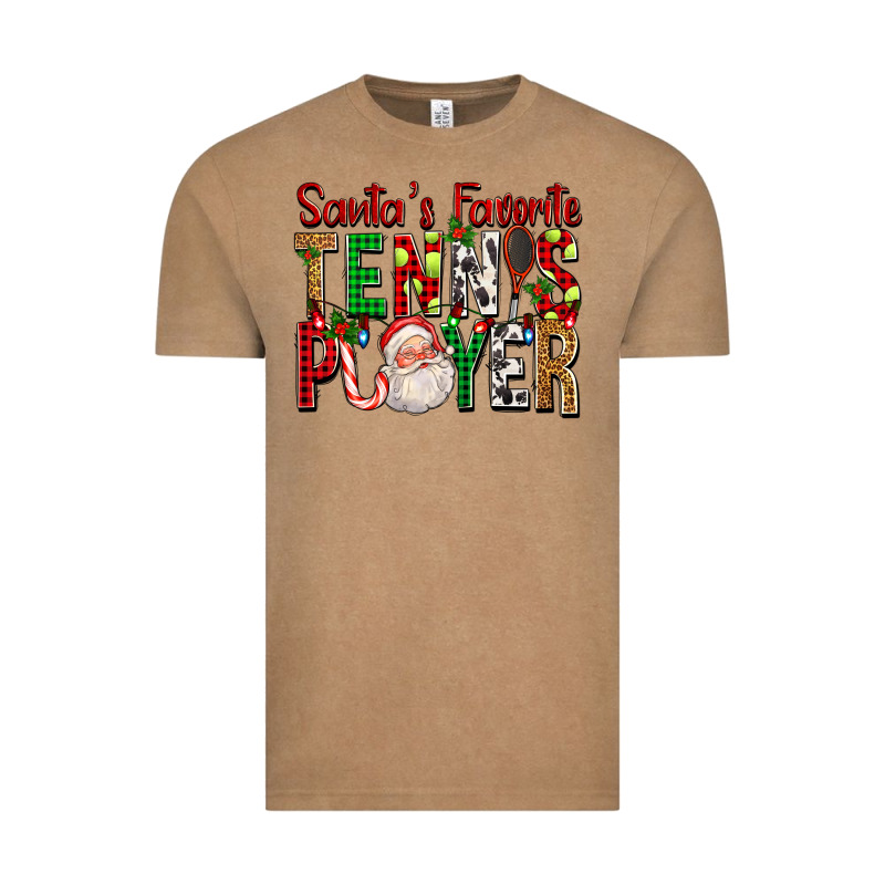 Santa's Favorite Tennis Player For Christmas Vintage Tee by FaDigitalArtStudio | Teevron