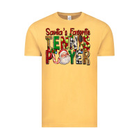 Vintage Mustard Santa's Favorite Tennis Player For Christmas Vintage Tee - FaDigitalArtStudio
