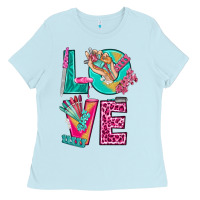 Baby Blue love with nail elements bbs Ladies Tee - BundleAndBundleShop
