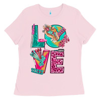 Bubblegum Pink love with nail elements bbs Ladies Tee - BundleAndBundleShop