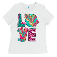 White love with nail elements bbs Ladies Tee - BundleAndBundleShop