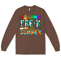 Chestnut So Long Pre K Hello Summer Long Sleeve Tee - CowhideDigitalArt