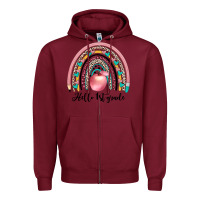 Burgundy hello 1 st grade Zipper Hoodie - JahusDesignShop