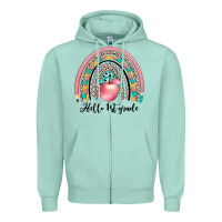 Seafoam hello 1 st grade Zipper Hoodie - JahusDesignShop