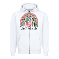 White hello 1 st grade Zipper Hoodie - JahusDesignShop