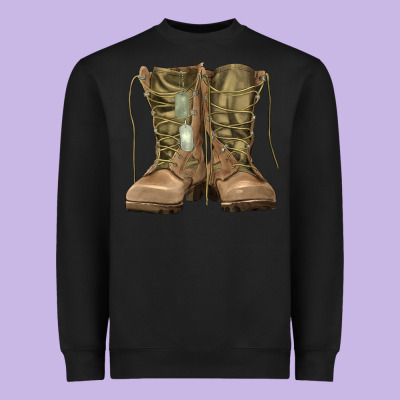 Soldier Boots Heavyweight Sweatshirt Designed By Ranaportraitstore