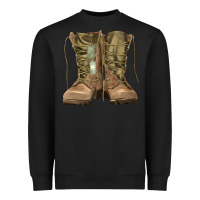 Black soldier boots Heavyweight Sweatshirt - RanaPortraitStore