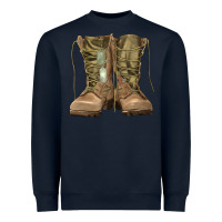 Navy soldier boots Heavyweight Sweatshirt - RanaPortraitStore