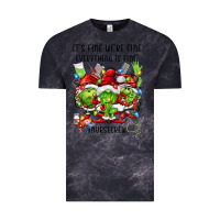 Cloud Black it's fine we're fine everythıng is fine! nursecre Vintage Tee - FaDigitalArtStudio