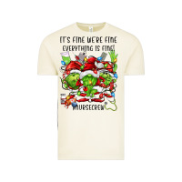 It's Fine We're Fine Everythıng Is Fine! Nursecre Vintage Tee | Teevron