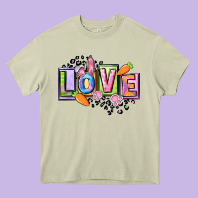 Easter Love Happy Easter Day Heavy Core Tee Designed By Cowgirlartshop
