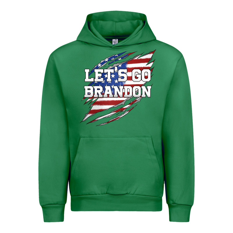 Let's Go Brandon Ripped Cloth With American Flag Urban Hoodie by Jasminsmagicworld | Teevron