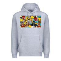 Heather Grey excavator sippy Premium Hoodie - Artiststas