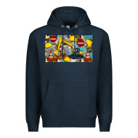 Navy excavator sippy Premium Hoodie - Artiststas