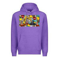 Purple excavator sippy Premium Hoodie - Artiststas