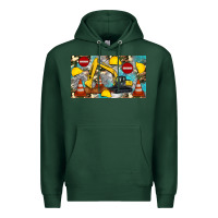 Sports Green excavator sippy Premium Hoodie - Artiststas